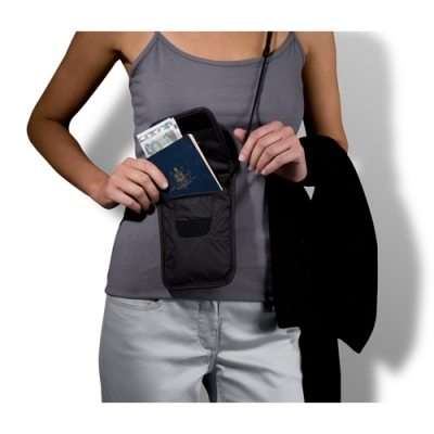 Underclothing security neck wallet pouch