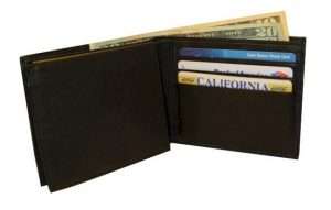 Classic Men's Leather Wallet with embedded RFID blocking technology stops electronic pickpocketing