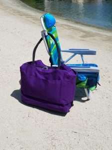 Locking Anti-Theft Travel Tote With Insulated Cooler Compartment, keep valuables safe while at the beach