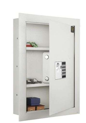 Wall Safe open, can help prevent home burglaries