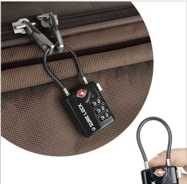 luggage zipper lock forr first time flyers