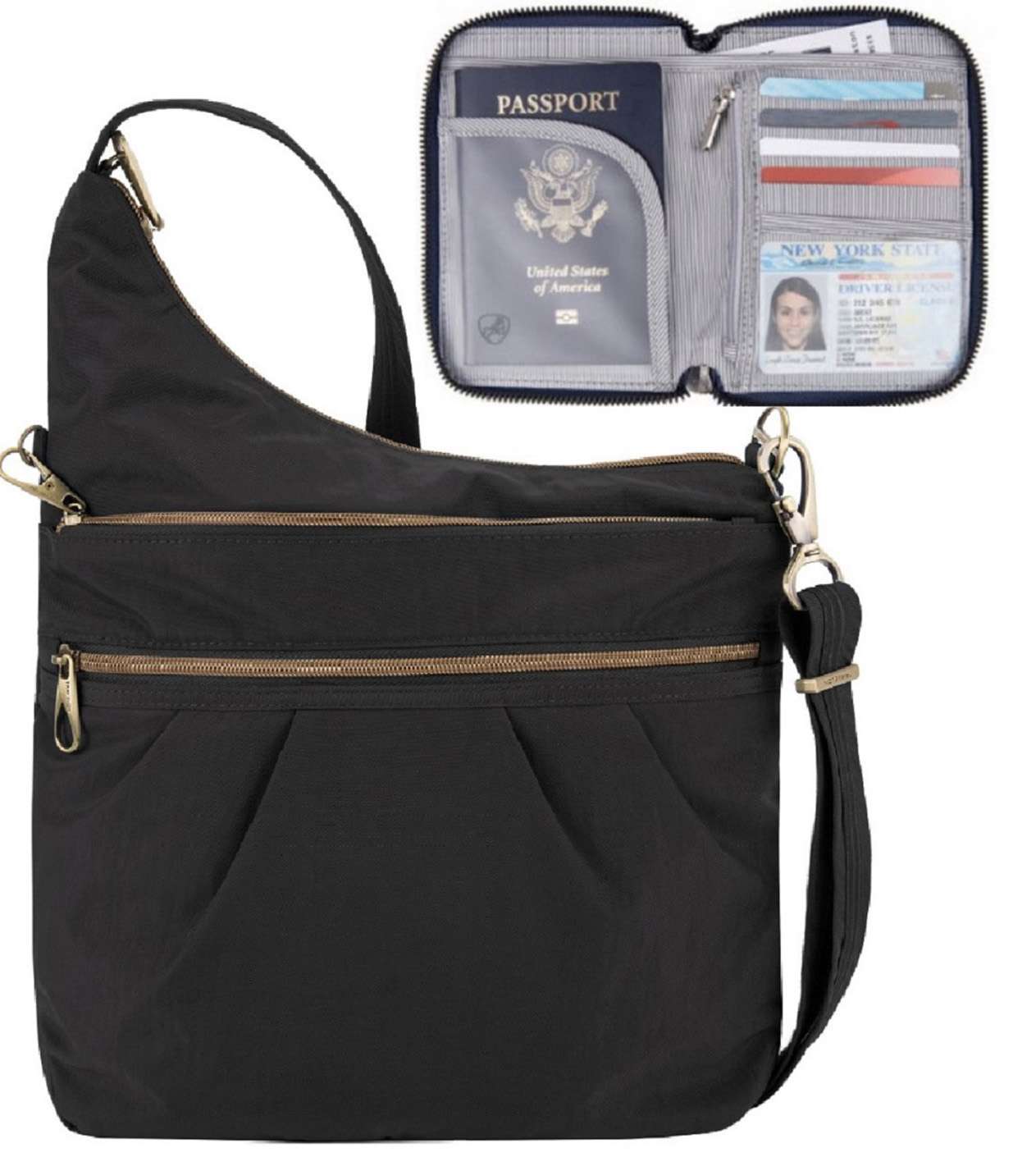 travel purse crossbody anti theft