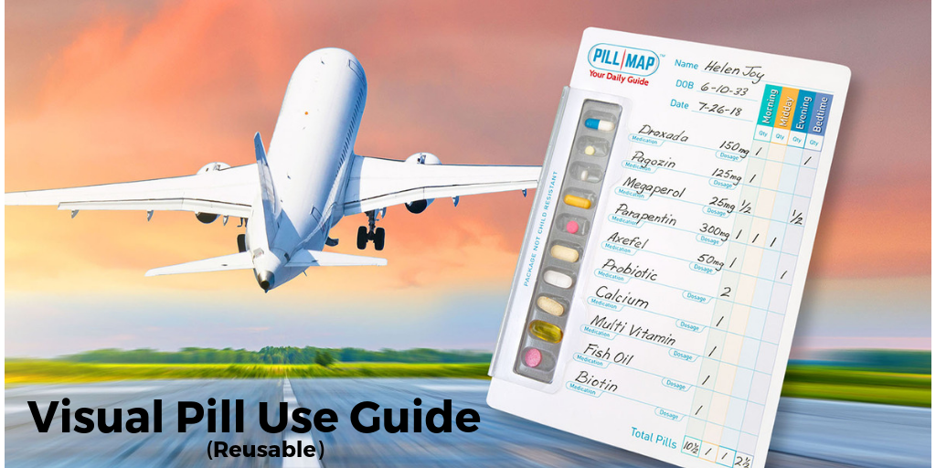 Visual Pill Use Guide with Plane