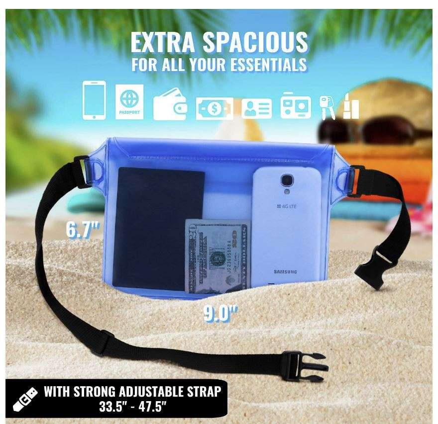 waterproof waistpack guard valuables at the beach and pool