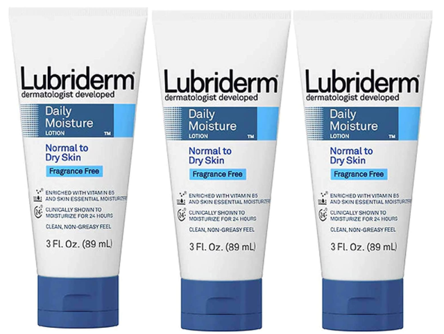 Lubriderm moisturizer for inflight