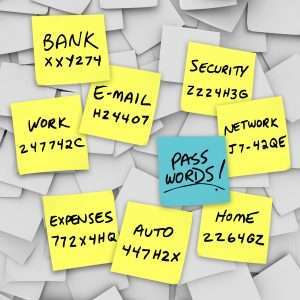 Passwords Written on Sticky Notes,Don't keep it in your wallet