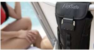 Flexasafe pool safe on chair protects valuables, keep valuables safe while at the beach