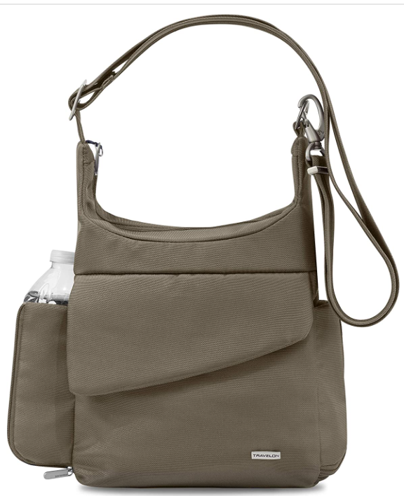 Travelon antitheft bag with water bottle holder