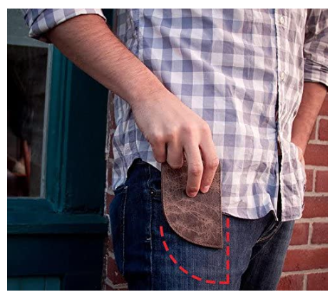 front pocket wallet to avoid pickpockets leather